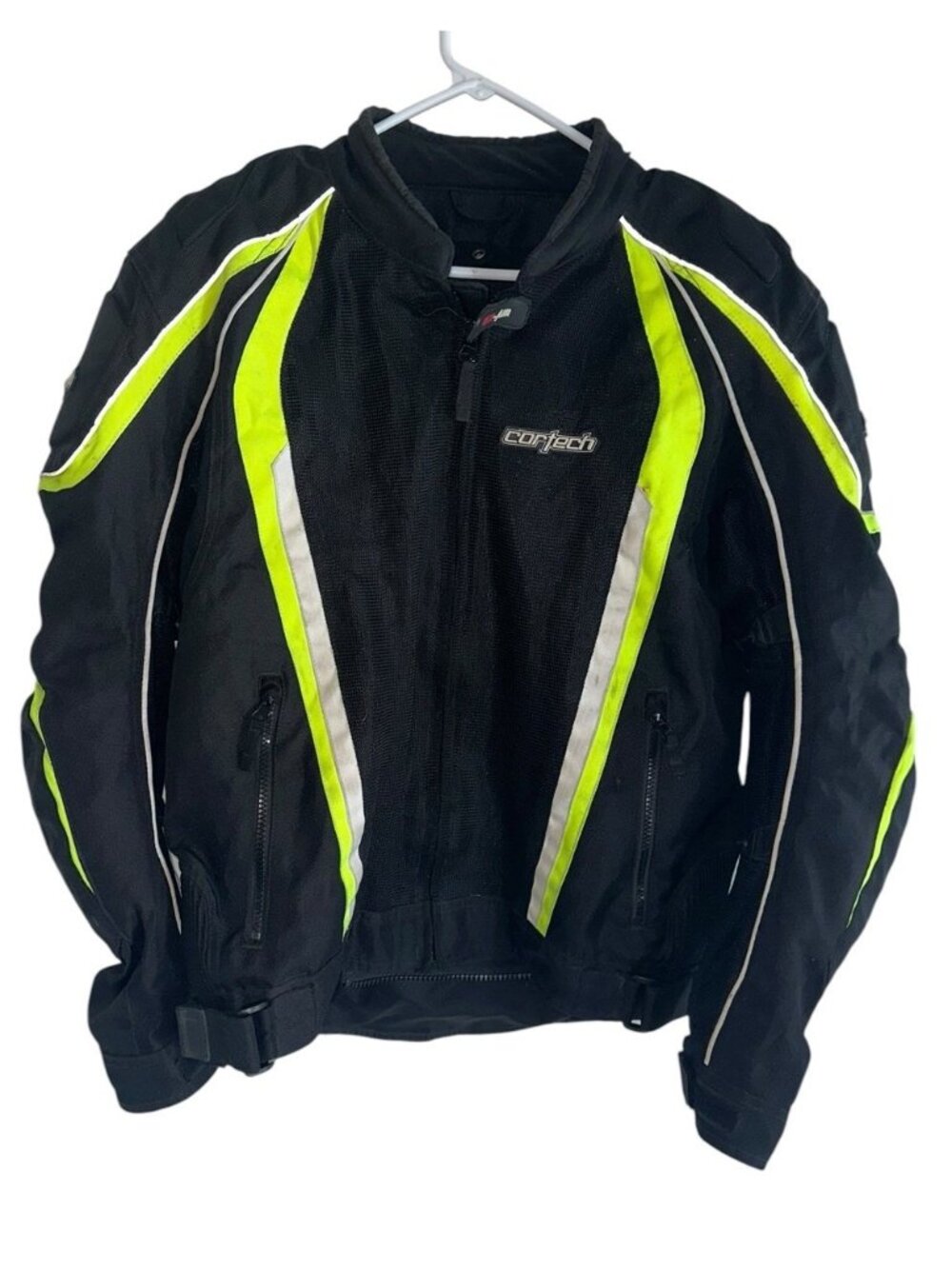 Cortech GX-Sport Air 4 Men’s M Street Racing Motorcycle Jacket Black Hi Vis